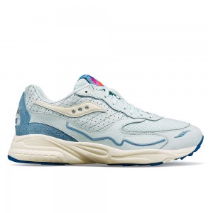 Saucony 3d Grid Hurricane Chromatic Light Blue | 365270-WAN