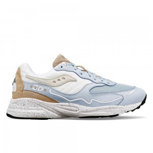 Saucony 3d Grid Hurricane Premium Light Blue/Cream | 790386-YVN