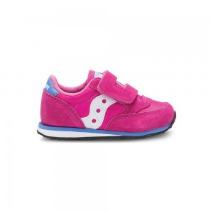 Saucony Baby Jazz Hook & Loop Sneaker Magenta | 058637-THU