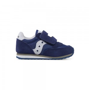 Saucony Baby Jazz Hook & Loop Sneaker Navy / White | 589027-NGX