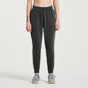 Saucony Boston Pant Black Heather | 940582-JUH