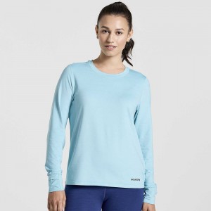 Saucony Boulder Baselayer Rainfall Heather | 205376-JQL