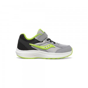 Saucony Cohesion Kdz A/C Sneaker Black/Grey/Green | 285106-ICQ