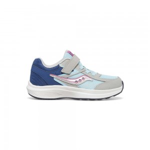 Saucony Cohesion Kdz A/C Sneaker Navy/Light Blue | 523087-IEO