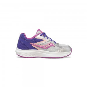 Saucony Cohesion Kdz Sneaker Purple/Silver/Pink | 983042-URS