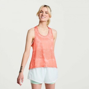 Saucony Elevate Tank Top Zenith Tie-Dye Print | 092687-ESL