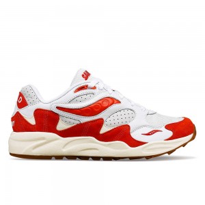 Saucony Grid Shadow 2 Ivy Prep White/Red | 572406-SEP