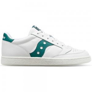 Saucony Jazz Court Pu White/Green | 621809-FLQ