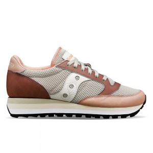 Saucony Jazz Triple Light Grey/Pink | 931682-ZPR