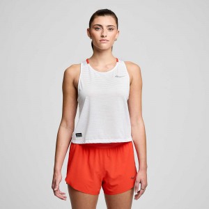 Saucony Kinvara Tank White | 490371-VSF