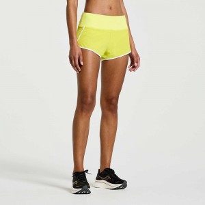 Saucony Outpace 2.5" Split Short Citron | 450863-LHY