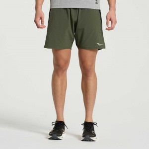 Saucony Outpace 7" Short Climbing Ivy | 637452-PMG