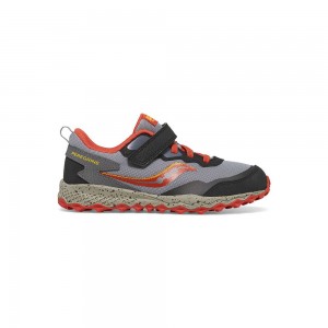 Saucony Peregrine Kdz A/C Sneaker Grey/Red/Yellow | 425193-GXZ