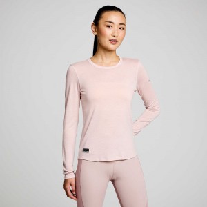 Saucony Peregrine Merino Long Sleeve Smoke Heather | 276183-JGT