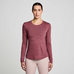 Saucony Peregrine Merino Long Sleeve Sundown Heather | 768950-BCN