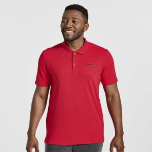 Saucony Polo Shirt Red | 409832-QBD