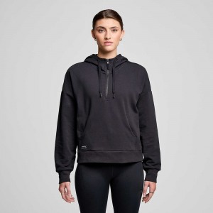 Saucony Recovery Zip Hoody Black | 457219-JFK