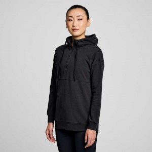 Saucony Recovery Zip Tunic Black Graphic | 821069-LVH