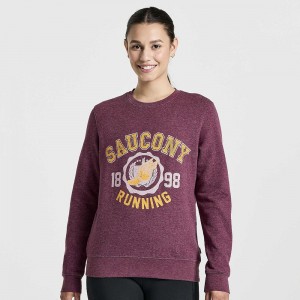 Saucony Rested Crewneck Stone Heather | 578304-WTZ