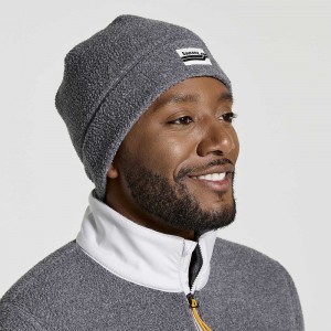 Saucony Rested Sherpa Beanie Black Heather | 320875-GDS