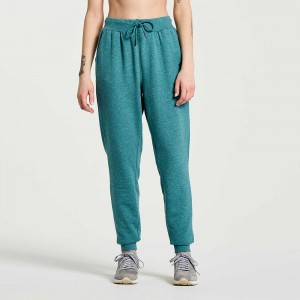 Saucony Rested Sweatpant North Atlantic Heather Graphic | 390142-UHN