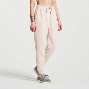 Saucony Rested Sweatpant Sepia Rose Heather | 831962-ZJP