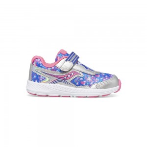 Saucony Ride 10 Jr. Sneaker Silver/Pink | 386019-HWL