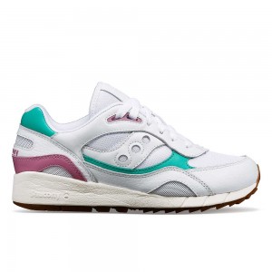 Saucony Shadow 6000 Premium White/Aqua | 768239-OHZ