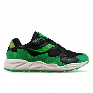 Saucony Shamrock Grid Shadow 2 Black/Green | 641890-NRW