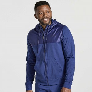 Saucony Solstice Zip Hoody Sodalite Heather | 706821-CEL