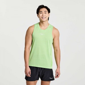 Saucony Stopwatch Graphic Singlet Invader Heather Graphic | 538196-EHI