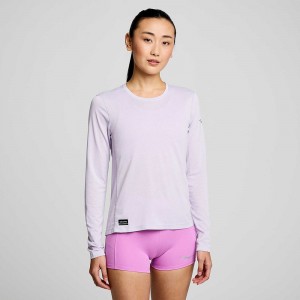 Saucony Stopwatch Long Sleeve Mauve | 287509-DUM