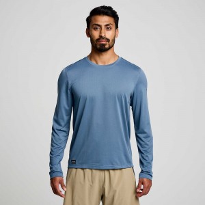 Saucony Stopwatch Long Sleeve Murk | 429761-ZEO