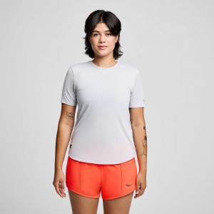 Saucony Stopwatch Short Sleeve Granite Heather | 203965-OCN