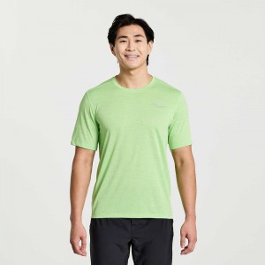 Saucony Stopwatch Short Sleeve Invader Heather | 569318-XWT