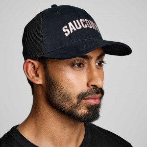 Saucony Trucker Hat Black Graphic | 290415-ZAU