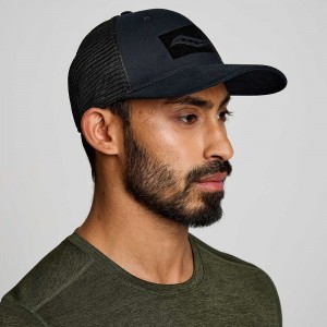 Saucony Trucker Hat Black Graphic | 679531-PTZ