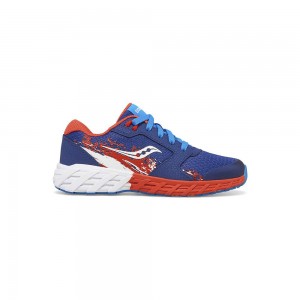 Saucony Wind 2.0 Lace Sneaker Navy/Red/White | 253109-XRQ