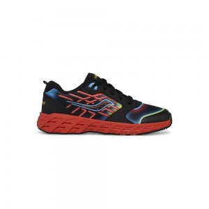 Saucony Wind 2.0 Lace Sneaker Neon/Black/Red | 318097-FPQ