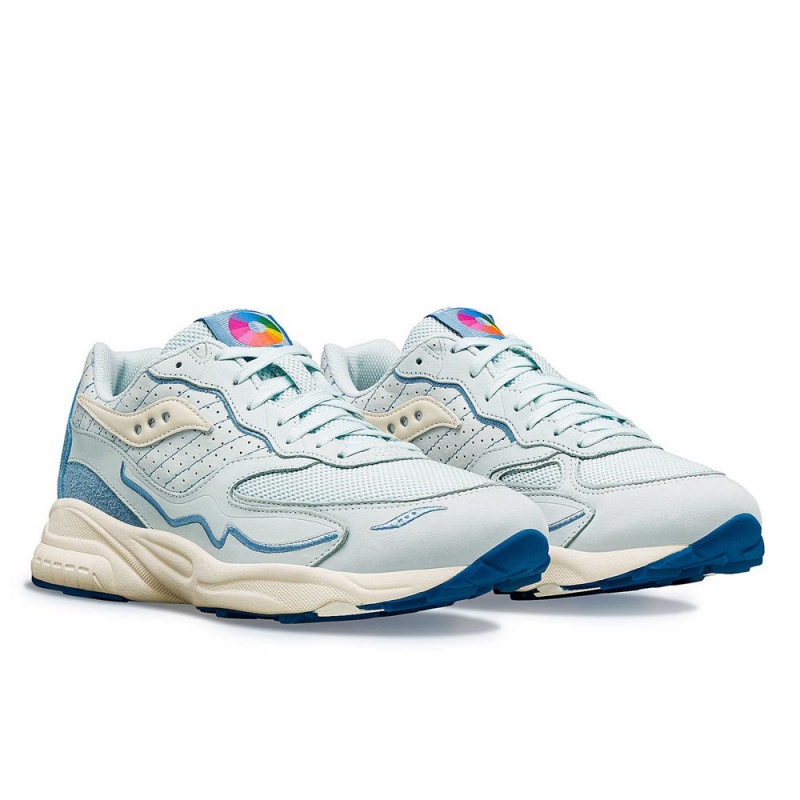 Saucony 3d Grid Hurricane Chromatic Light Blue | 903256-RJX