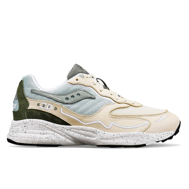 Saucony 3d Grid Hurricane Premium Beige/Green | 753216-ECJ