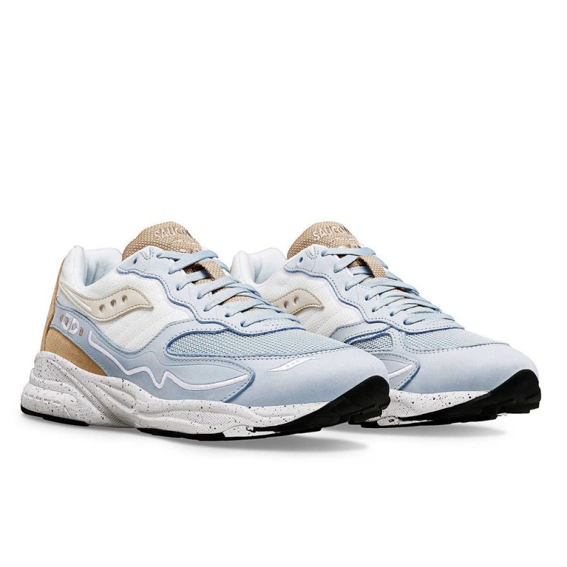 Saucony 3d Grid Hurricane Premium Light Blue/Cream | 392861-WKE