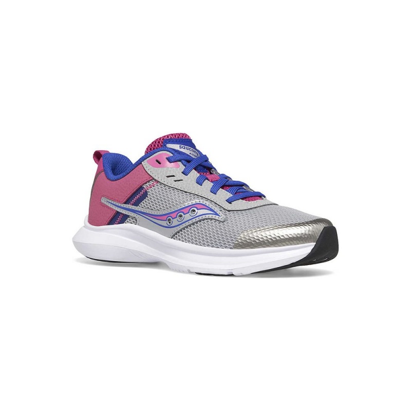 Saucony Axon 3 Sneaker Grey/Fuchsia | 316827-VWJ