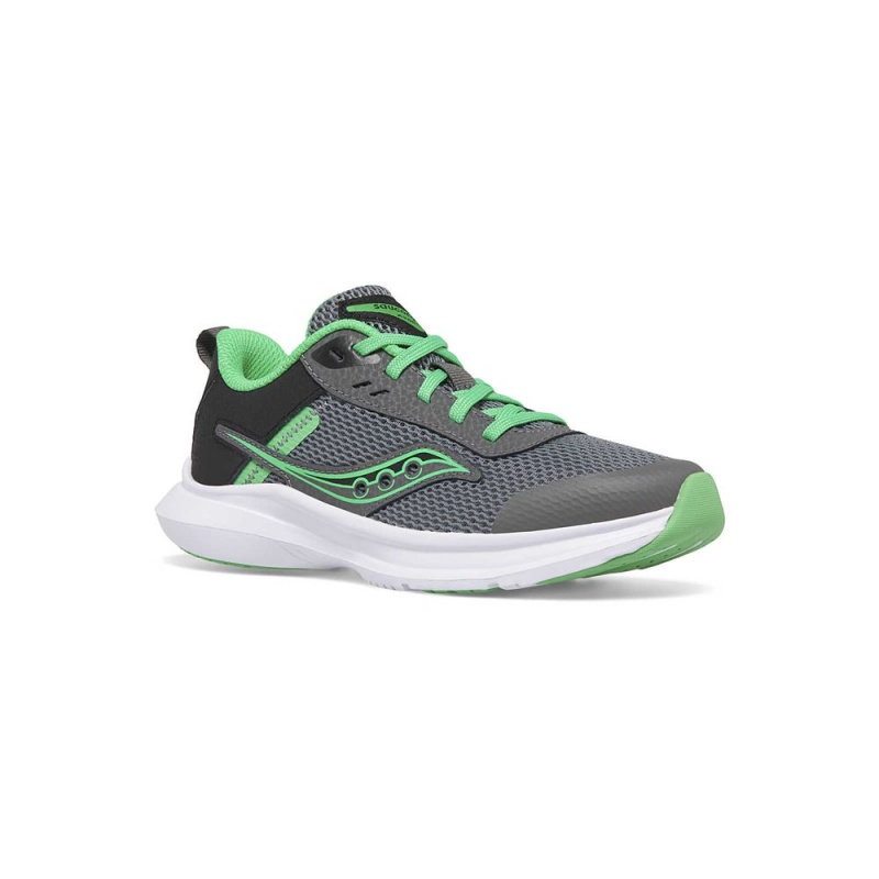 Saucony Axon 3 Sneaker Grey/Green | 495378-AEL