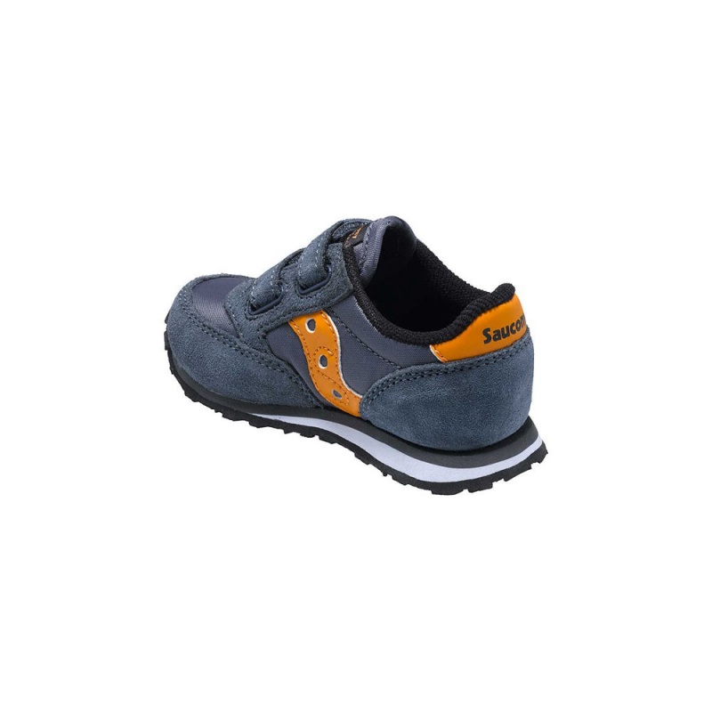 Saucony Baby Jazz Hook & Loop Sneaker Grey/Orange | 137258-QKE