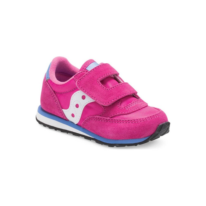 Saucony Baby Jazz Hook & Loop Sneaker Magenta | 058637-THU