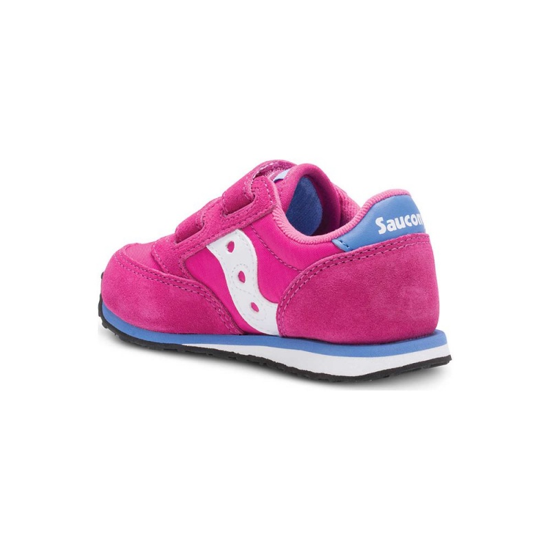 Saucony Baby Jazz Hook & Loop Sneaker Magenta | 058637-THU