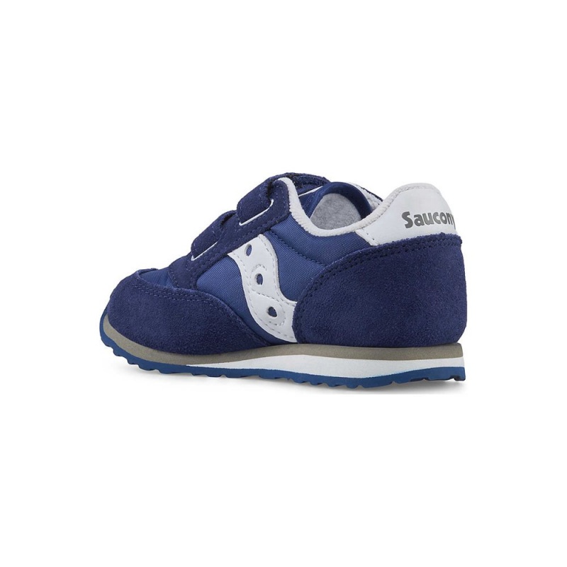 Saucony Baby Jazz Hook & Loop Sneaker Navy / White | 589027-NGX