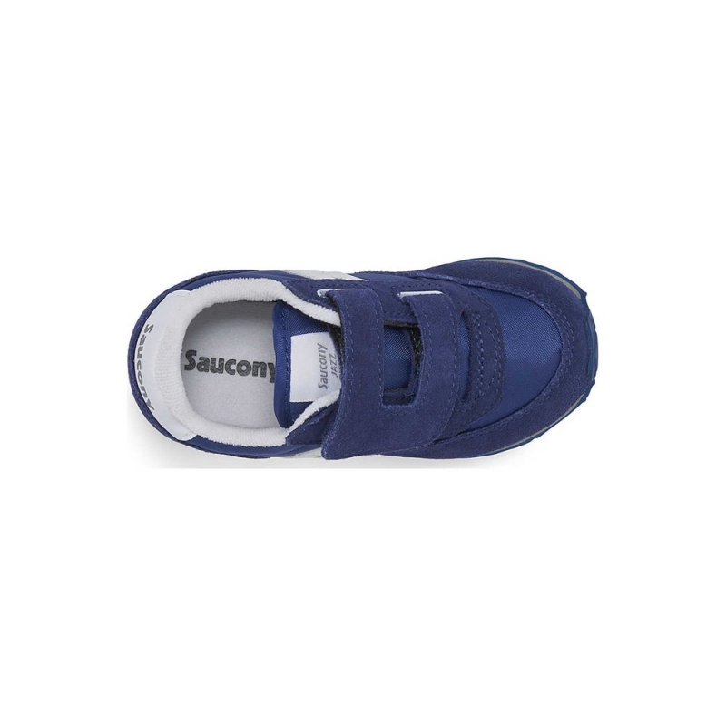 Saucony Baby Jazz Hook & Loop Sneaker Navy / White | 589027-NGX