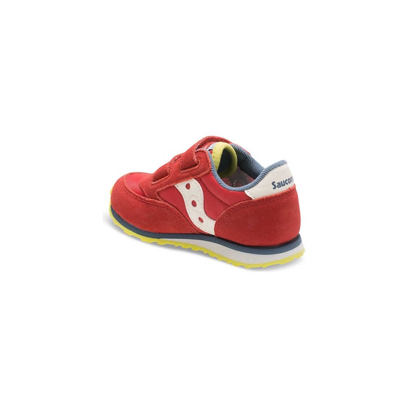 Saucony Baby Jazz Hook & Loop Sneaker Red/Blue/Lime | 302451-UDA